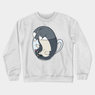 cat cup cute Crewneck Sweatshirt